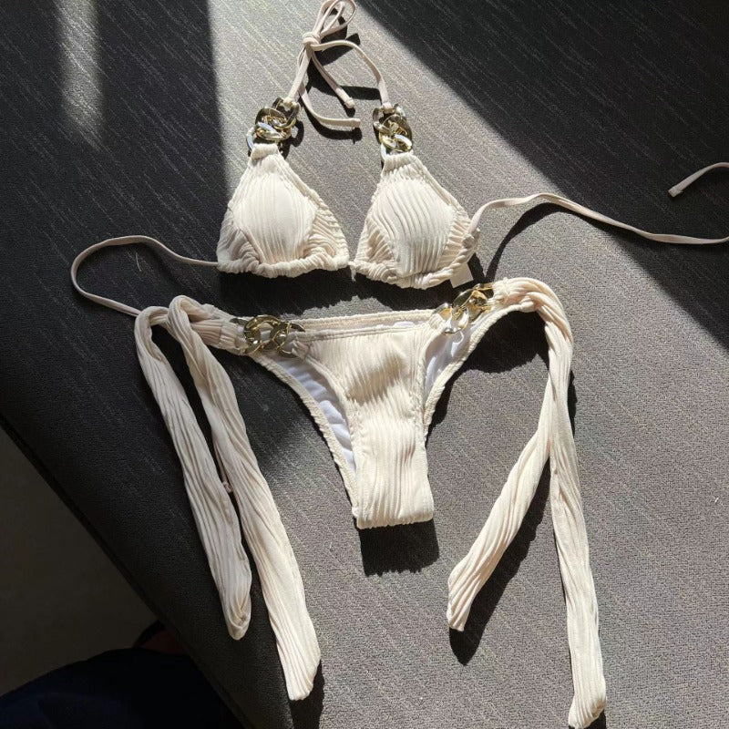 Wholesale Split Chain Bikini Swimsuit